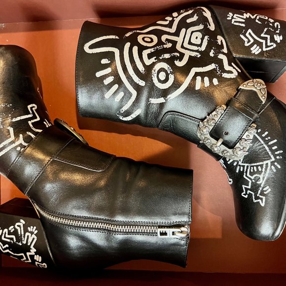 Coach X Keith Haring Western Moto Bootie - Picture 6 of 11